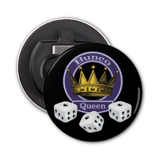 Bunco Queen Button Flesopener (Voorkant)