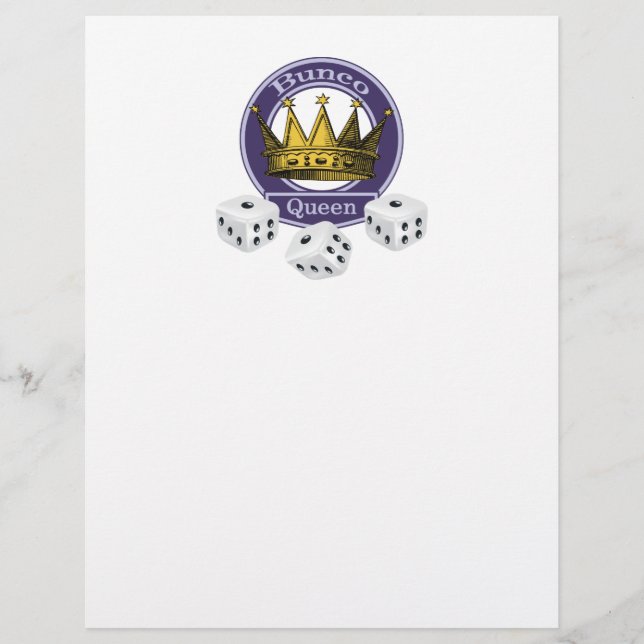 Bunco Queen Crown en Dice (Voorkant)