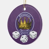 Bunco Queen Crown en Dice Keramisch Ornament (Links)