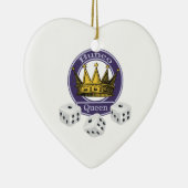 Bunco Queen Crown en Dice Keramisch Ornament (Rechts)