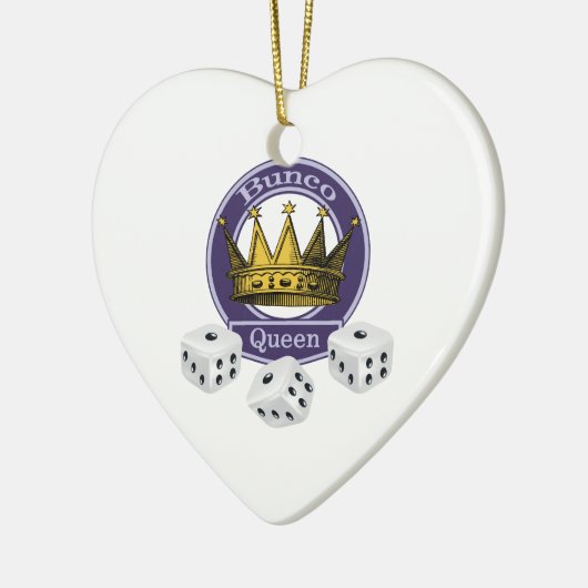 Bunco Queen Crown en Dice Keramisch Ornament (Links)