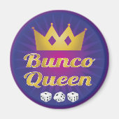Bunco Queen Crown en Dice Magneet (Voorkant)