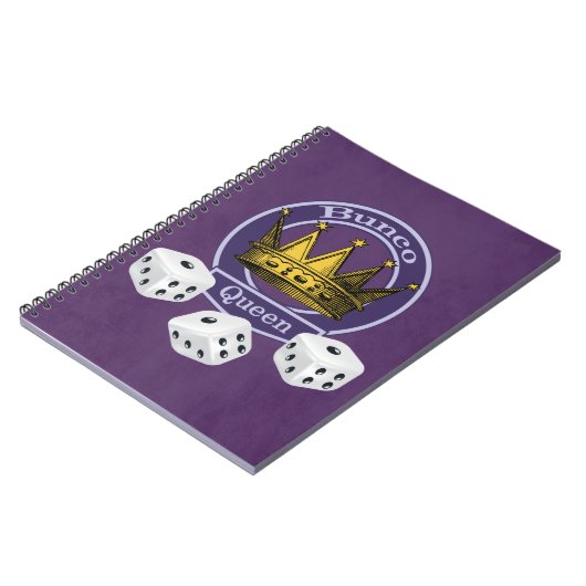 Bunco Queen Crown en Dice Notitieboek (Linkerzijde)