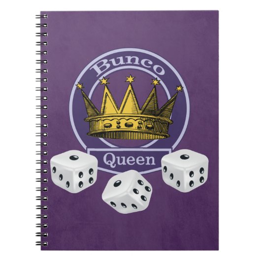 Bunco Queen Crown en Dice Notitieboek (Voorkant)