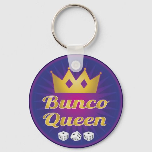 Bunco Queen Crown en Dice Sleutelhanger (Voorkant)