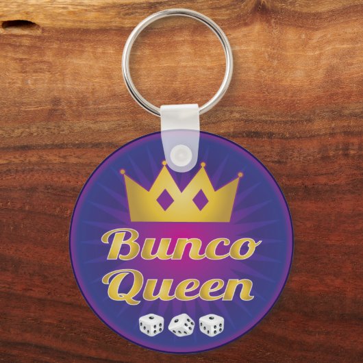 Bunco Queen Crown en Dice Sleutelhanger (Voorkant)
