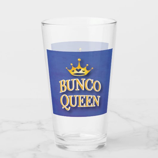 Bunco Queen Crown Waterverf Glas (Achterkant)