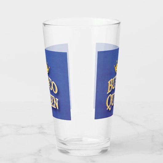 Bunco Queen Crown Waterverf Glas (Links)