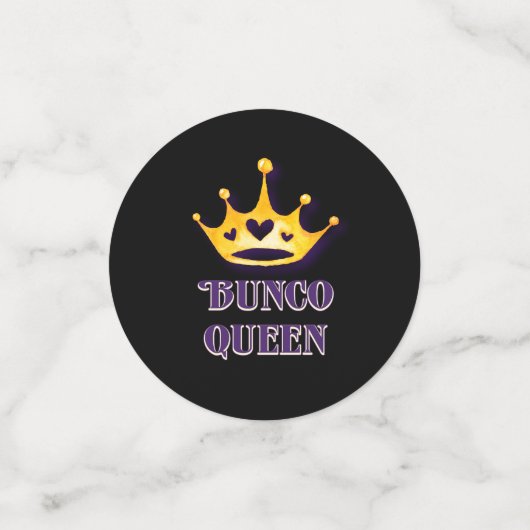 Bunco Queen Game Night Party Confetti (Kleine voorkant)