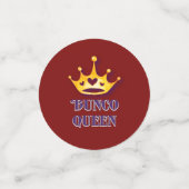 Bunco Queen Game Night Party Rood Confetti (Kleine voorkant)