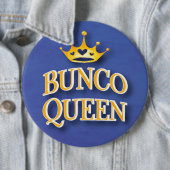 Bunco Queen Heart Crown Yellow Waterverf Ronde Button 6,0 Cm (In situ)