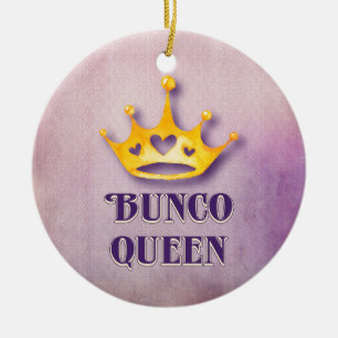 Bunco Queen Kerstfeestay Heart Crown Keramisch Ornament