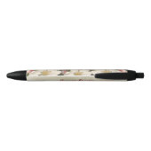 Bunco Queen Monogram Bunco Player bloemen Zwarte Inkt Pen (Achterkant)