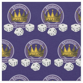 Bunco Queen Novelty Crown Dice Pattern Stof