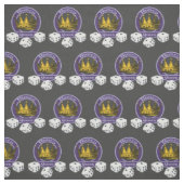 Bunco Queen Novelty Crown Dice Stof (Swatch)