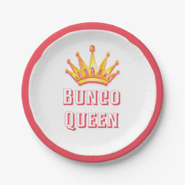 Bunco Queen Party Crown Papieren Bordje