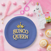 Bunco Queen Party Waterverf Crown Papieren Bordje (Feest)