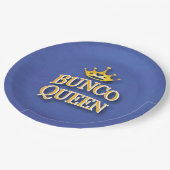 Bunco Queen Party Waterverf Crown Papieren Bordje (Gekanteld)