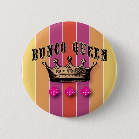 Bunco Queen Ronde Button 5,7 Cm (Voorkant)