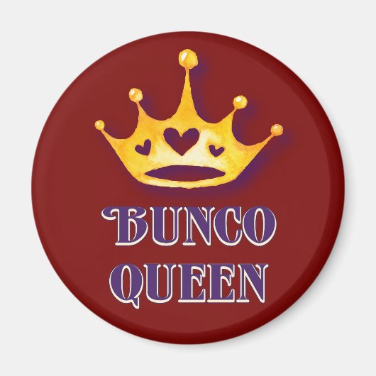 Bunco Queen Royal Crown Red Magneet (Voorkant)