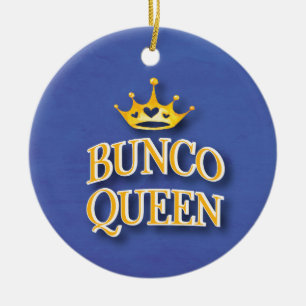 Bunco Queen Royal Crown Waterverf Typografie Keramisch Ornament