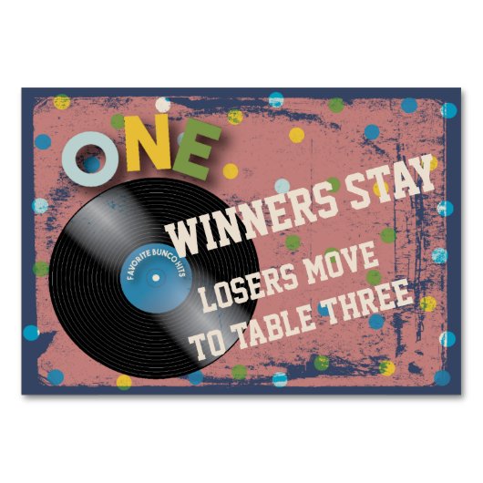 Bunco Rock and Roll Table Kaart #1 (Voorkant)
