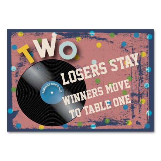 Bunco Rock and Roll Table Kaart #2 (Voorkant)