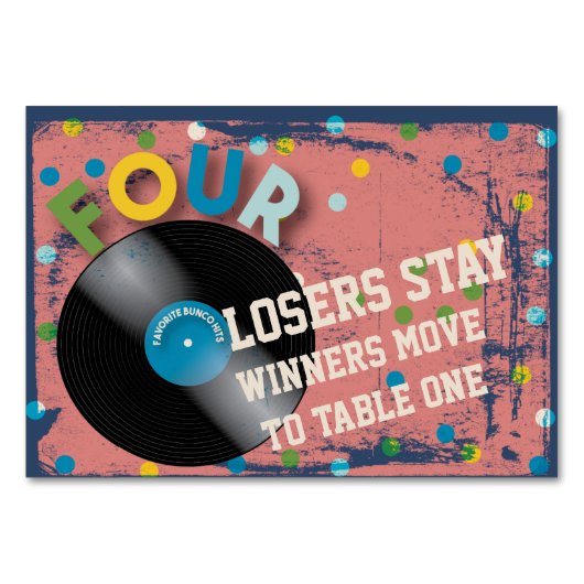 Bunco Rock and Roll Table Kaart #4 (Voorkant)