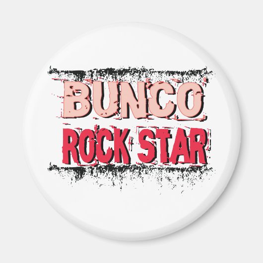 Bunco rockster in roze magneet (Voorkant)