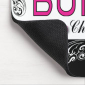 Bunco, Roll, Chat, Laugh in Pink, Black en White Muismat (Hoek)