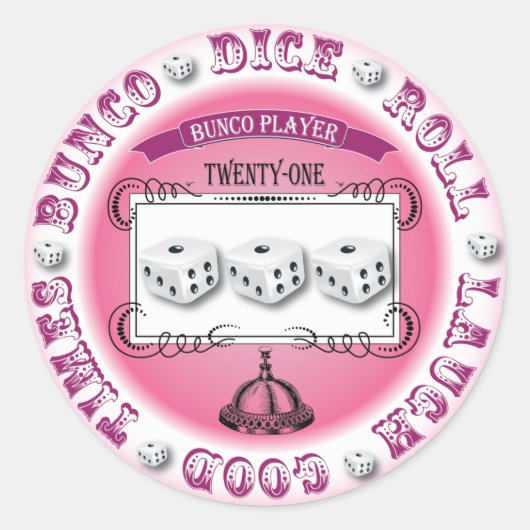  Bunco Rond Ontwerp Ronde Sticker (Voorkant)