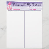 Bunco Schattige Gnome Dice Tally Score Sheet (Achterkant)