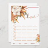 Bunco Score Card Fall Floral Pampas Grass Menu (Voorkant / Achterkant)
