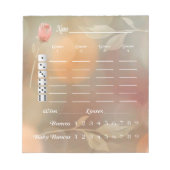 Bunco Score Kaart Score Pad - Elegant Flower Notitieblok (Voorkant)
