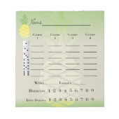 bunco score of score - tropische ananas notitieblok (Voorkant)