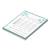 bunco score pad - bloemen notitieblok (Linkerzijde)