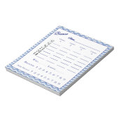 bunco score pad - Chevron patroon Notitieblok (Linkerzijde)