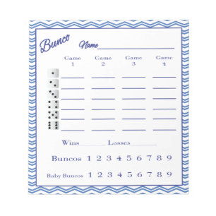 bunco score pad - Chevron patroon Notitieblok