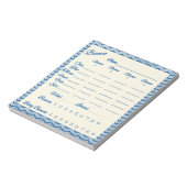 bunco score pad - Chevron patroon Notitieblok (Linkerzijde)