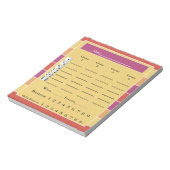bunco score pad - kleurrijke strepen notitieblok (Linkerzijde)