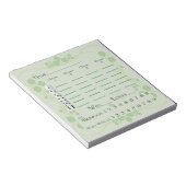 Bunco Score Pad March Green Notitieblok (Schuin)