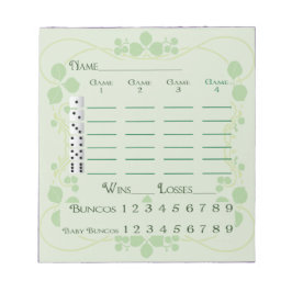Bunco Score Pad March Green Notitieblok