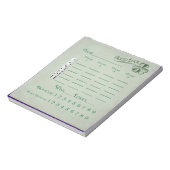 Bunco Score Pad March Saint Patricks Theme Notitieblok (Linkerzijde)