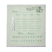 Bunco Score Pad March Saint Patricks Theme Notitieblok (Voorkant)