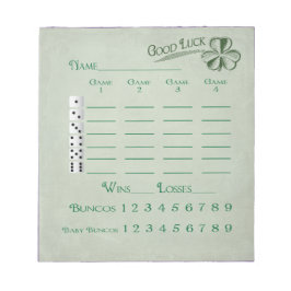 Bunco Score Pad March Saint Patricks Theme Notitieblok