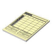 Bunco Score Pad Notitieblok (Linkerzijde)