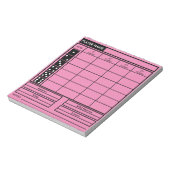 Bunco Score Pad Notitieblok (Linkerzijde)
