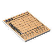 Bunco Score Pad Notitieblok (Schuin)