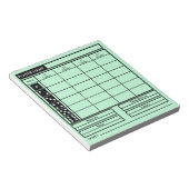 Bunco Score Pad Notitieblok (Schuin)