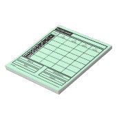 Bunco Score Pad Notitieblok (Linkerzijde)